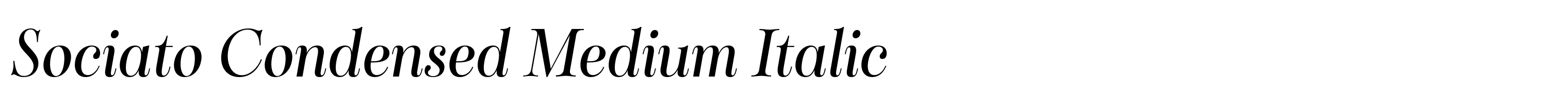 Sociato Condensed Medium Italic